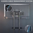 Mobile TV Cart 32 to 83 Inch Adjustable Height Tilt