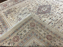 Pak Persian Rug 9x11, Very Fine Hand Knotted Oriental Carpet, Haji Jalili Design, Ivory/Cream, Wool Handmade Room Sized Rug 9 x 11 ft, Nice
