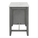 5-piece Counter Height Dining Table Set with Built-in Storage Shelves,Grey(OLD SKU W504S00143)