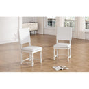 Vintage Traditional 2-Piece Upholstered Dining Chairs with Padded Backs, Cream