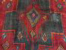 4' X 8' Antique Handmade India Geometric Oriental Wool Rug Veg Dyes Nice
