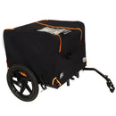 2-in-1 Bike & Pull-Behind Pet Trailer – Convertible Dog/Cat Carrier with Detachable Bike Hitch & Built-in Towing Handle – All-Terrain Wheels for Cycling and Hand-Pulled Transport, Orange and Black