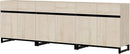 3 In 1 Multifunctional Sideboard Buffet Cabinet With Adjustable Shelves In Light Oak Finish For Living Room