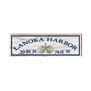 Lanoka Harbor, New Jersey Seashells Wooden Sign | Wall Art Print on Real Wood