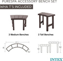 Two Medium Height PureSpa Benches For Four Person Spas Featuring Curved Seating Set