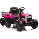 Ride on Tractor with Trailer,24V Battery Powered Electric Tractor Toy, 200w*2motor 1.86-4.97MPH/Remote Control,electric car for kids,Three speed adjustable,USB,MP3 ,Bluetooth,LED light, safety belt.