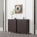 Dark Brown Modern 5 Drawer Chest of Drawers for Bedroom