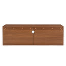 Mid-Century Modern 2 in 1 PET FRIENDLY  Walnut TV Stand With Extendable table Soft cushion Sliding door Cat friendly furniture