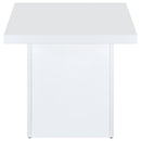Devar 3-piece Square Coffee End Table Set White High Gloss