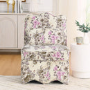 Flannel single dining chair with soft seat cushion and backrest, no armrests, matching pillow can be used as waist cushion, this dining chair can be used in the living room - PINK