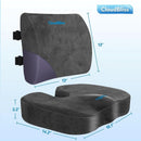 Ergonomic Memory Foam Seat Cushion Grey For Office Chair