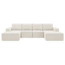 Luxury Cloud Chenille Modular U Shaped Sectional Sofa with Ottomans, Deep Seat, No Assembly Required, 3 Colors, 110*72'