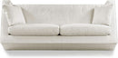 Capri Fabric Sofa Bright Ash Down Pillows Modern Living