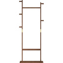 Coat Racks solid wood hanger 23.6* 11*64.1in Solid environmental protection easy to assemble beautiful can be placed in the bedroom/entrance/living room (Walnut)