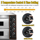 Heavy-Duty 3KW Electric Commercial Stainless Steel Double Deck Pizza Oven (SAK81427)