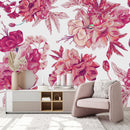 Fashionable Pink Flowers Wallpaper Fashionable