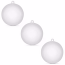 3.15-Inch Clear Plastic Fillable Christmas Ball Ornaments for DIY Projects: Set of 3