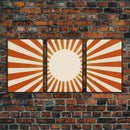Boho Horizontal Sun Print, 3 Piece Art, Triptych Wall Art, Framed Canvas Prints, Yellow Sun Poster, Sunrise Wall Art, Boho Nursery Prints