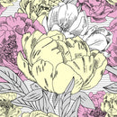 Large Hand Drawn Peonies Wallpaper