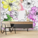 Hand Drawn Floral Wallpaper