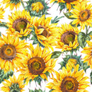 Contemporary Modern Sunflowers Wallpaper