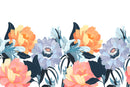 Modish Colorful Flowers Contemporary Wallpaper