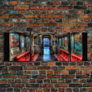 Urban Art Print, Graffiti On Abandoned Subway Train Canvas Print, Wall Decor, Large Framed Canvas Print, Panoramic, Wall Art, Canvas Print