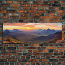 Photographic Panoramic of Big Bend National Park, Sunset Photography, National Park Art, Framed Canvas Print, Landscape Photography