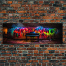 Limited Edition Graffiti Covered Piano Street Art Framed Canvas Print, Premium Graffiti Street Art Wall Decor, Extra Large Wall Art