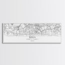 Panoramic Berlin City Map, Germany Art, Map Print, Minimalist Wall Art, Canvas Art, Housewarming Gift, Street Map Art, Closing Gift