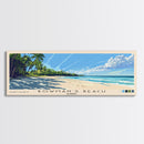 Bowman’s Beach, Florida Panoramic Print, Vacation Gift, Florida Wall Art, Beach Painting, Beach Decor, Large Wall Art, Wood Frame Art