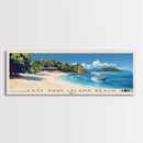 Cast Away Island Beach, Fiji Panoramic Print, Vacation Gift, Fiji Wall Art, Beach Painting, Beach Decor, Beach Or Lakehouse Art
