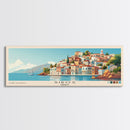 Siros, Greece Panoramic Print, Vacation Gift, Greece Wall Art, Beach Painting, Beach Decor, Beach Or Lakehouse Art