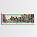 Chicago Illinois Panoramic Travel Poster Canvas Print