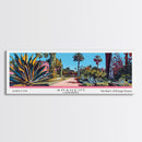 Anaheim California Panoramic Painting, Mid Century Modern Framed Canvas Print, Retro Pop Art Travel Poster, Home Decor, City Art