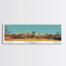 Knoxville Tennessee Panoramic Wall Art, Mid Century Modern Framed Canvas Print, Retro Pop Art Travel Poster, Living Room Art
