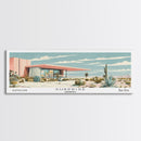 Surprise Arizona Panoramic Wall Art, Mid Century Modern Framed Canvas Print, Retro Pop Art Travel Poster, Office Wall Decor and Gift Idea