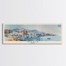 Nikaia Greece Wall Art, Panoramic Travel Poster, Panoramic Framed Canvas Print, City Wall Art, Wall Hanging Home Decor, Travel Art