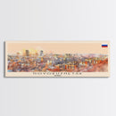 Novokuznetsk Russia Panoramic Travel Poster, Framed Canvas Print or Metal Wall Art, Travel Art, Home Decor, Panoramic Painting, Midcentury Art