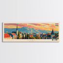 Gyor Hungary Wall Art, Panoramic Travel Poster, Panoramic Framed Canvas Print, City Wall Art, Wall Hanging Home Decor, Travel Art
