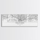 Panoramic Grand Prairie City Map, Texas Art, Map Print, Minimalist Wall Art, Canvas Art, Housewarming Gift, Street Map Art, Closing Gift