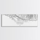 Panoramic Honolulu City Map, Hawaii Art, Map Print, Minimalist Wall Art, Canvas Art, Housewarming Gift, Street Map Art, Closing Gift