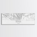 Panoramic Jackson City Map, Mississippi Art, Map Print, Minimalist Wall Art, Canvas Art, Housewarming Gift, Street Map Art, Closing Gift