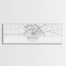 Panoramic Lexington City Map, Kentucky Art, Map Print, Minimalist Wall Art, Canvas Art, Housewarming Gift, Street Map Art, Closing Gift