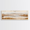 Lac Fairbault Framed Canvas Print, Panoramic Lake House Decor, Wall Art, Travel Poster, Beautiful Lake Painting, Home Decor