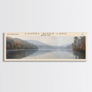 Laurel River Lake Kentucky Framed Canvas Print, Lake House Decor, Panoramic Wall Art, Travel Poster, Scenic Landscape Painting, Living Room Decor