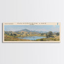 Nulvororok Lake Framed Canvas Print, Lake House Decor, Panoramic Wall Art, Travel Poster, Landscape Painting, Modern Art