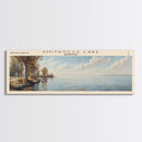 Smithville Lake Missouri Panoramic Framed Canvas Print, Lake House Decor, Wall Art, Travel Poster, Serene Lake Painting, Living Room Decor