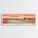 Heron Lake New Mexico Framed Canvas Print, Panoramic Art, Midcentury Modern, Pop Art, Bedroom Decor, Travel Poster, Artistic Decor, Home Decor