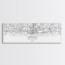 Panoramic Orlando City Map, Florida Art, Map Print, Minimalist Wall Art, Canvas Art, Housewarming Gift, Street Map Art, Closing Gift